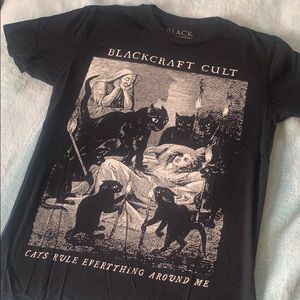 Black craft cult cats witch tee shirt